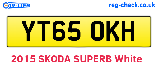 YT65OKH are the vehicle registration plates.