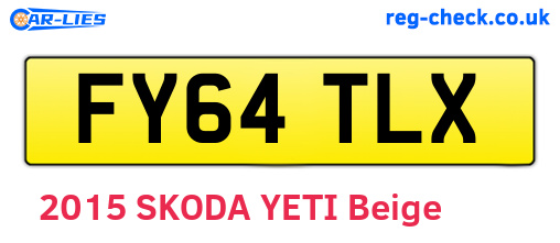FY64TLX are the vehicle registration plates.