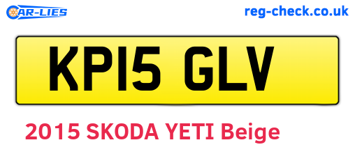 KP15GLV are the vehicle registration plates.