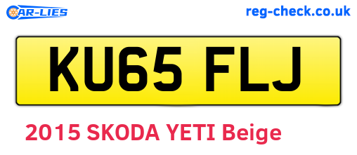 KU65FLJ are the vehicle registration plates.