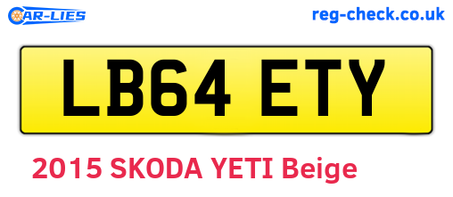 LB64ETY are the vehicle registration plates.