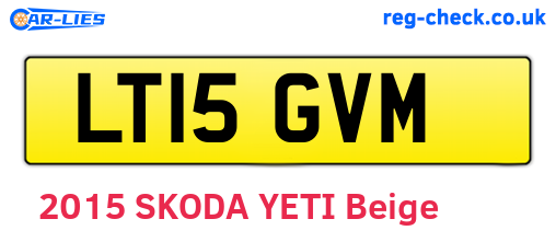 LT15GVM are the vehicle registration plates.