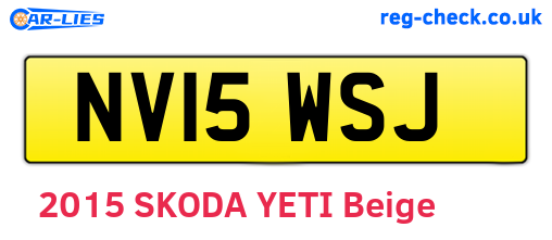 NV15WSJ are the vehicle registration plates.