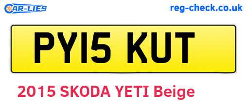 PY15KUT are the vehicle registration plates.