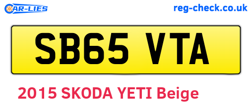 SB65VTA are the vehicle registration plates.