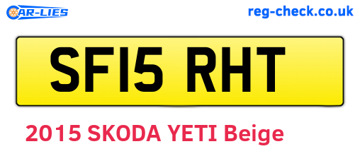 SF15RHT are the vehicle registration plates.