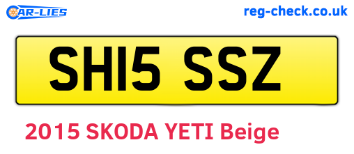 SH15SSZ are the vehicle registration plates.