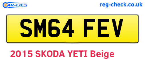 SM64FEV are the vehicle registration plates.