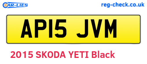 AP15JVM are the vehicle registration plates.