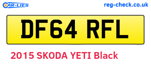 DF64RFL are the vehicle registration plates.
