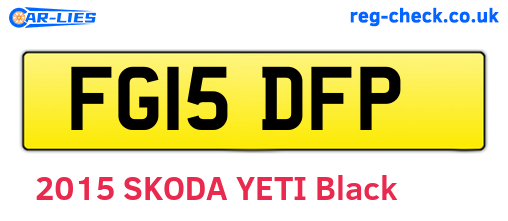 FG15DFP are the vehicle registration plates.