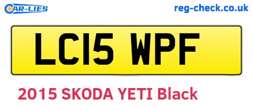 LC15WPF are the vehicle registration plates.