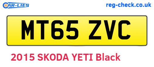 MT65ZVC are the vehicle registration plates.