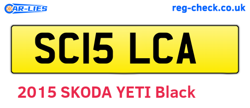 SC15LCA are the vehicle registration plates.