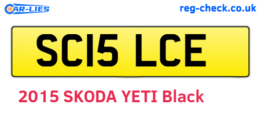 SC15LCE are the vehicle registration plates.