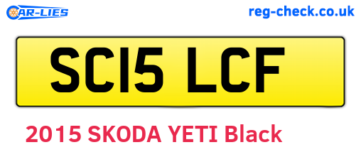 SC15LCF are the vehicle registration plates.
