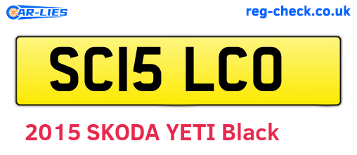 SC15LCO are the vehicle registration plates.