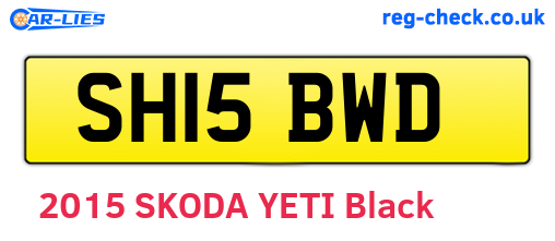 SH15BWD are the vehicle registration plates.