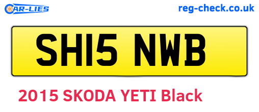 SH15NWB are the vehicle registration plates.