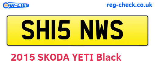 SH15NWS are the vehicle registration plates.