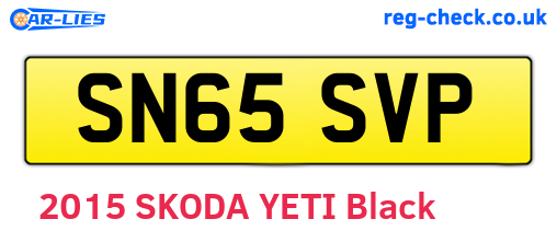 SN65SVP are the vehicle registration plates.