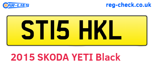 ST15HKL are the vehicle registration plates.