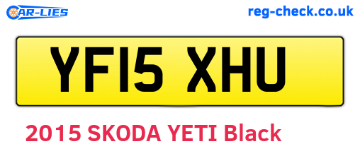 YF15XHU are the vehicle registration plates.