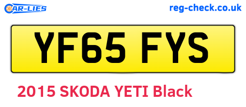 YF65FYS are the vehicle registration plates.