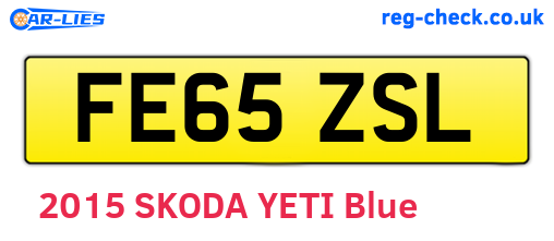 FE65ZSL are the vehicle registration plates.