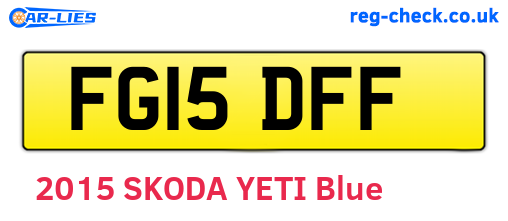 FG15DFF are the vehicle registration plates.