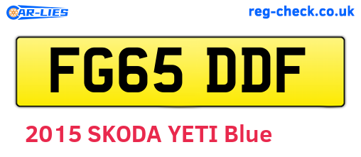 FG65DDF are the vehicle registration plates.