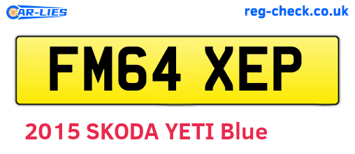 FM64XEP are the vehicle registration plates.