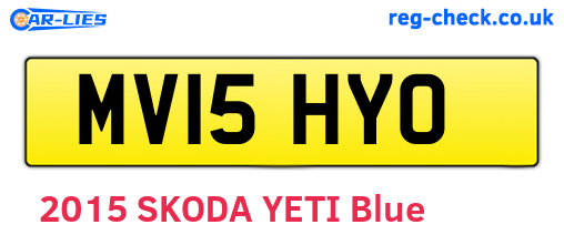MV15HYO are the vehicle registration plates.