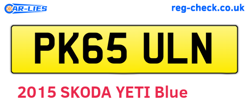 PK65ULN are the vehicle registration plates.