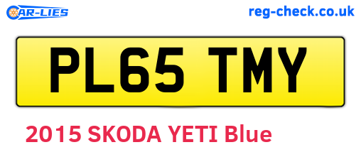 PL65TMY are the vehicle registration plates.