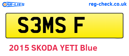 S3MSF are the vehicle registration plates.