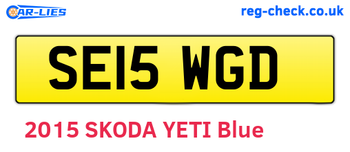 SE15WGD are the vehicle registration plates.