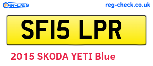 SF15LPR are the vehicle registration plates.