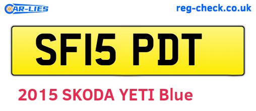 SF15PDT are the vehicle registration plates.