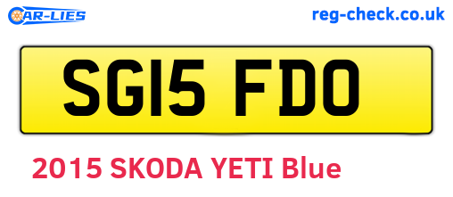 SG15FDO are the vehicle registration plates.