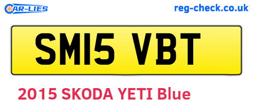 SM15VBT are the vehicle registration plates.