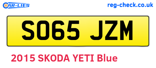 SO65JZM are the vehicle registration plates.