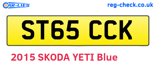 ST65CCK are the vehicle registration plates.