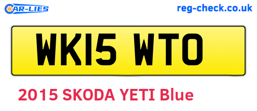 WK15WTO are the vehicle registration plates.