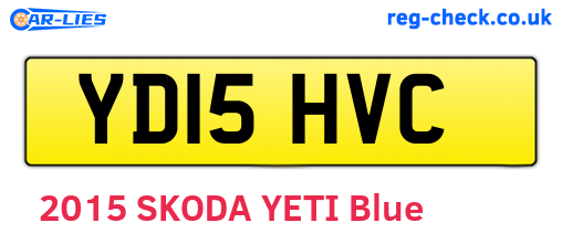 YD15HVC are the vehicle registration plates.