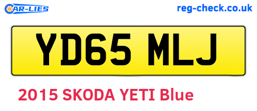 YD65MLJ are the vehicle registration plates.