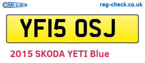 YF15OSJ are the vehicle registration plates.