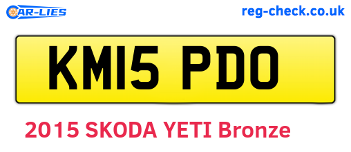 KM15PDO are the vehicle registration plates.