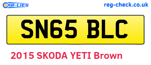 SN65BLC are the vehicle registration plates.