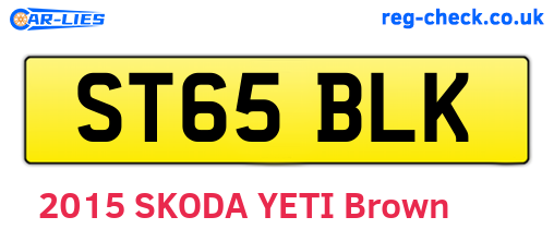 ST65BLK are the vehicle registration plates.